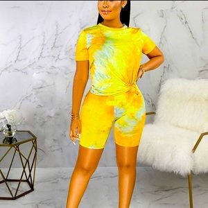 Summer Tie Dye Set (yellow)